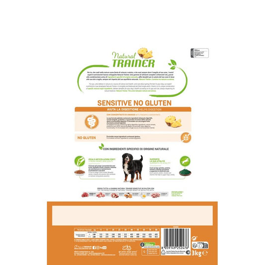 Natural Trainer Sensitive No Gluten Medium Maxi Adult con Agnello - NATURAL TRAINER - 64761895649658