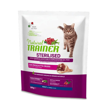 Natural Trainer Cat Adult Sterilised con Prosciutto crudo