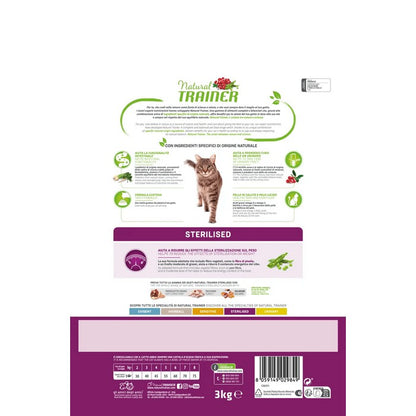 Natural Trainer Cat Adult Sterilised con Salmone