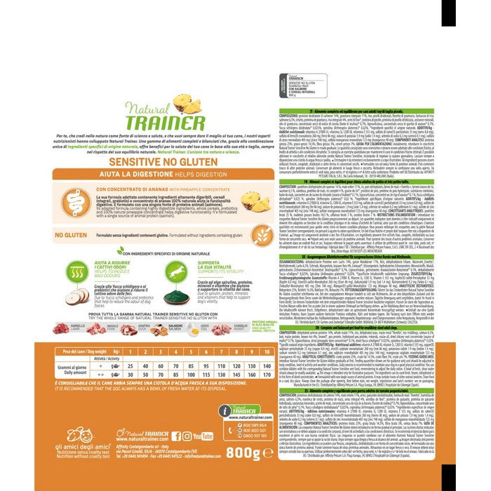 Natural Trainer Sensitive No Gluten Small&Toy Adult con Salmone - NATURAL TRAINER - 64761917768058