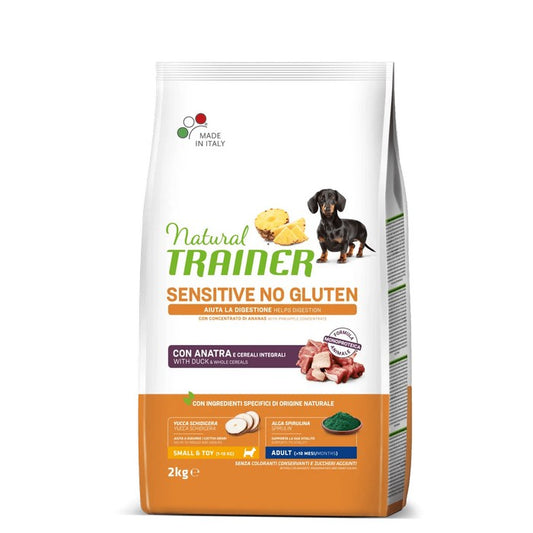 Natural Trainer Sensitive No Gluten Small&Toy Adult con Anatra - NATURAL TRAINER - 64761910362490