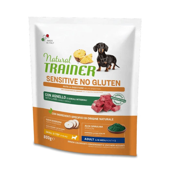 Natural Trainer Sensitive No Gluten Small&Toy Adult con Agnello - NATURAL TRAINER - 64761906037114