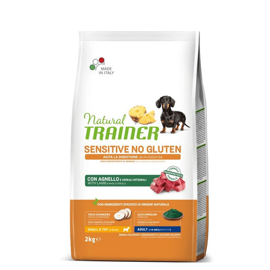 Natural Trainer Sensitive No Gluten Small&Toy Adult con Agnello - NATURAL TRAINER - 64761904333178
