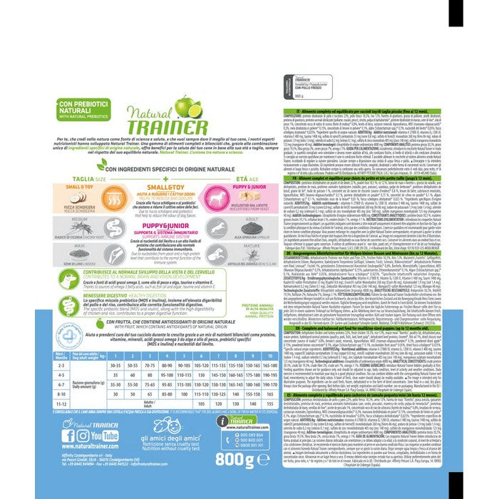 Natural Trainer Small&Toy Puppy Junior con Pollo fresco