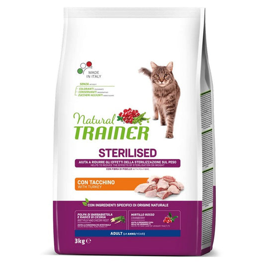 Natural Trainer Cat Adult Sterilised con Tacchino - NATURAL TRAINER - 64761846399354