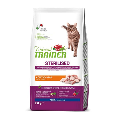Natural Trainer Cat Adult Sterilised con Tacchino