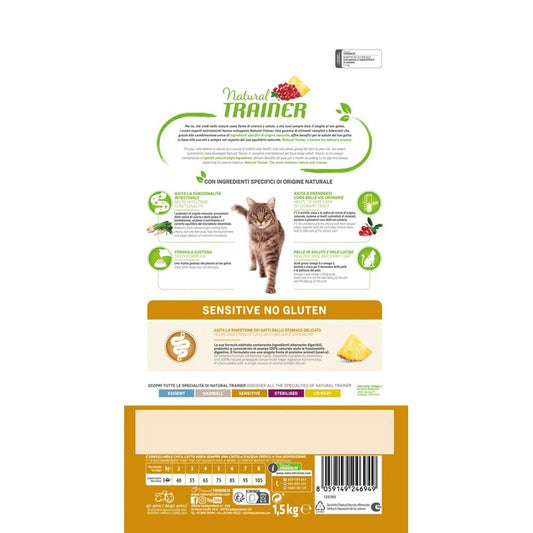 Natural Trainer Cat Adult Sensitive No Gluten Anatra - NATURAL TRAINER - 64761832309114