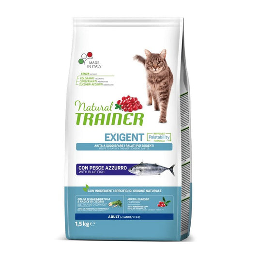 Natural Trainer Cat Adult Exigent con Pesce azzurro - NATURAL TRAINER - 64761809699194