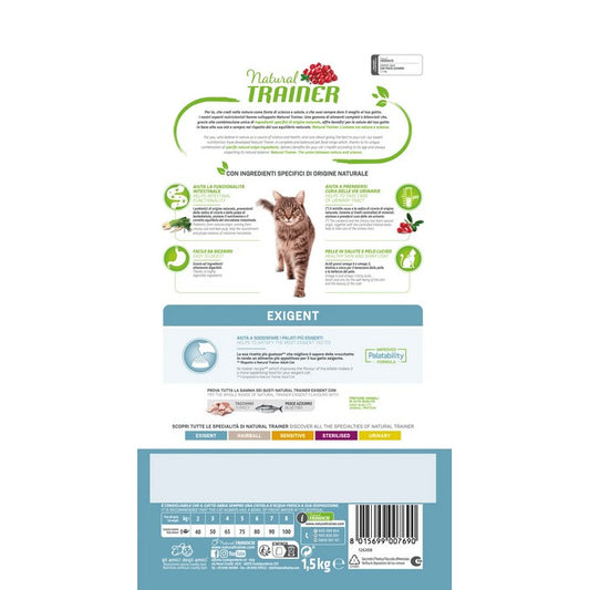 Natural Trainer Cat Adult Exigent con Pesce azzurro - NATURAL TRAINER - 64761809699194