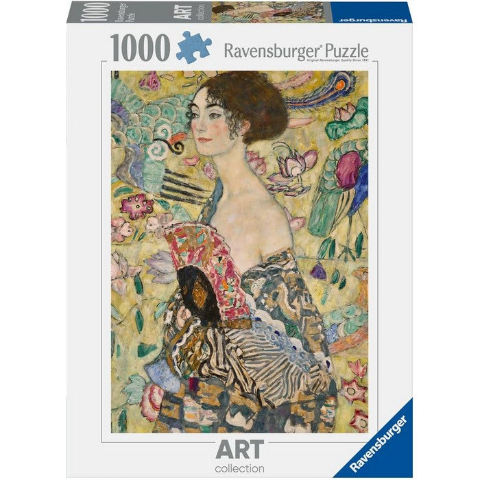 Puzzle per adulti 1000 pezzi Klimt Signora col Ventaglio
