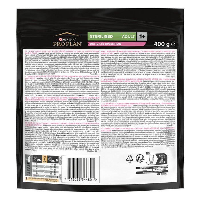 Purina Pro Plan Adult Sterilised Delicate Digestion ricco in pollo
