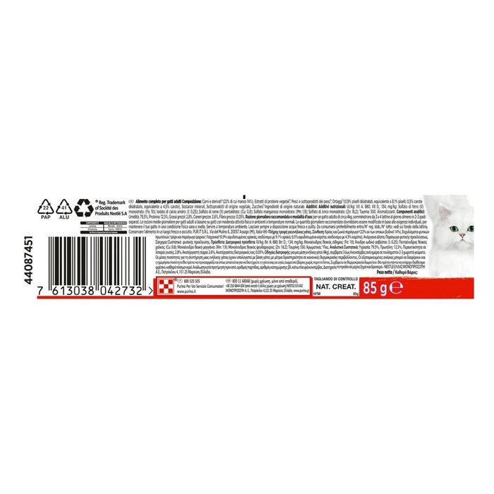 Purina Gourmet Nature's Creations ricco in Manzo con piselli e carote 85g