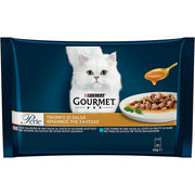 Purina Gourmet Perle Trionfo di salsa con tonno, salmone 4x85g