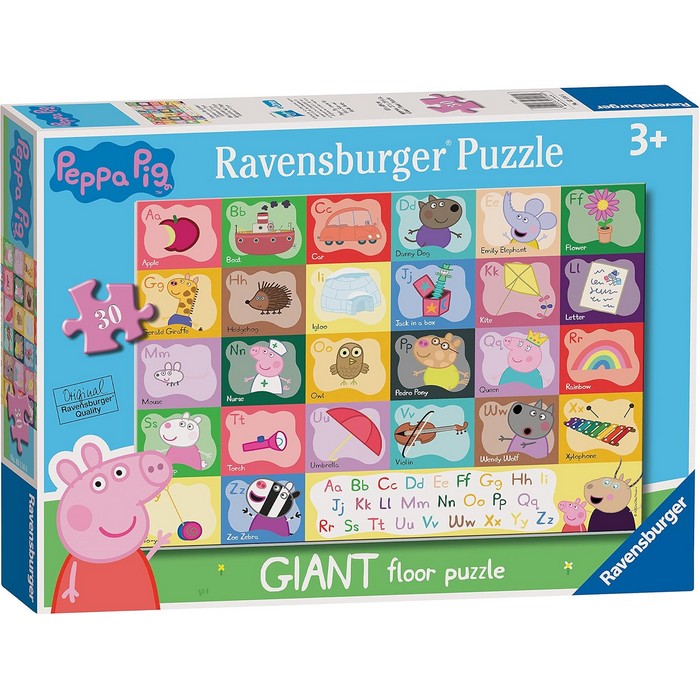 Puzzle Giant per bambini 24 pezzi Pappa Pig Alfabeto