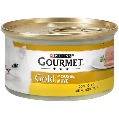 Purina Gourmet Gold Mousse con manzo, pesce dell'oceano, pollo 24x85g