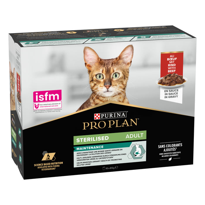 Purina Pro Plan Sterilised Adult Manzo in salsa 10x85g