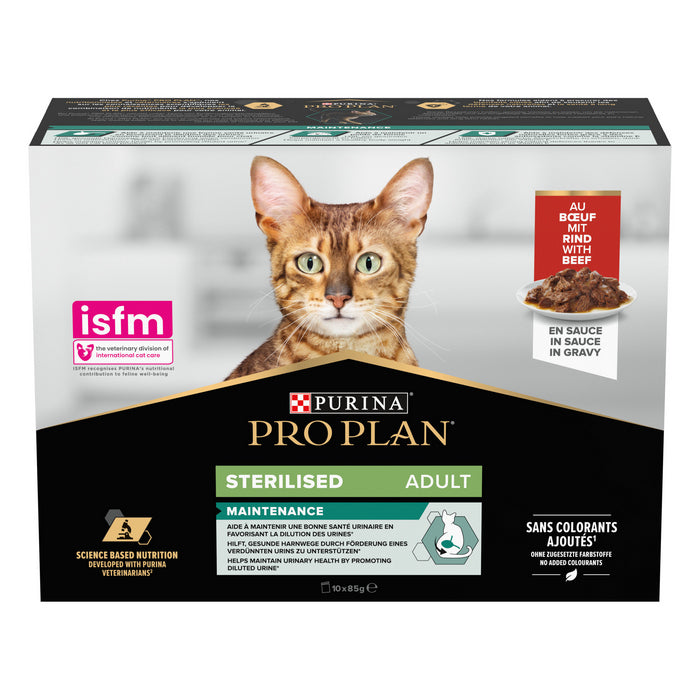 Purina Pro Plan Sterilised Adult Manzo in salsa 10x85g