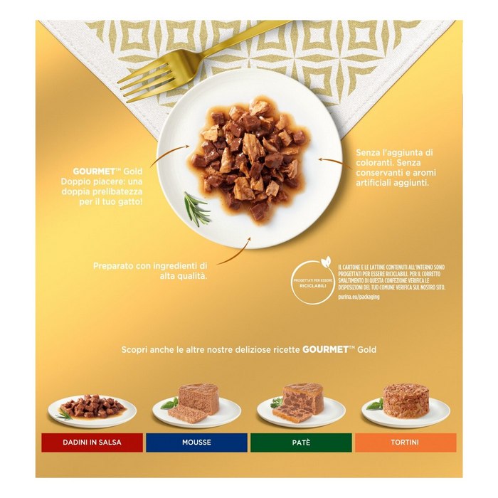Purina Gourmet Gold Doppio Piacere 8x85g