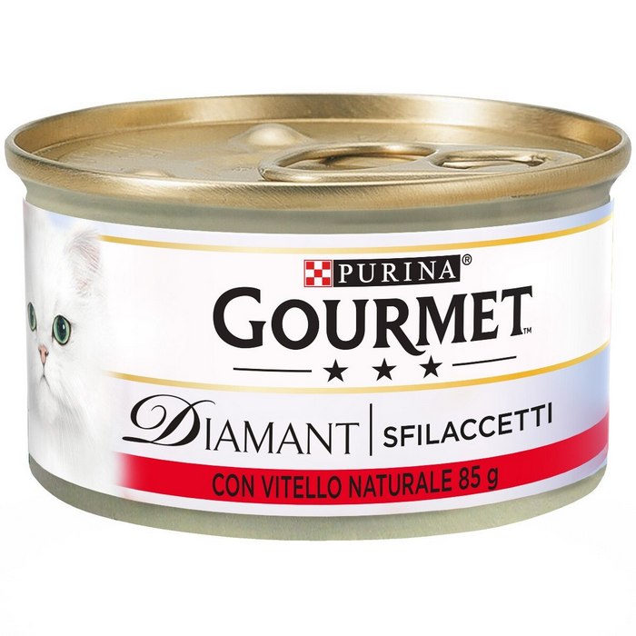 Purina Gourmet Diamant Sfilaccetti con vitello 85g