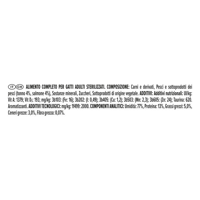 Purina Pro Plan Sterilised Maintenance Terrine con Tonno e Salmone 85g