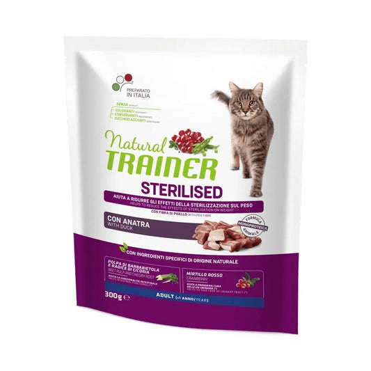 Natural Trainer Cat Adult Sterilised con Anatra - NATURAL TRAINER - 64761835618682