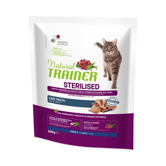 Natural Trainer Cat Adult Sterilised con Trota - NATURAL TRAINER - 64761848234362