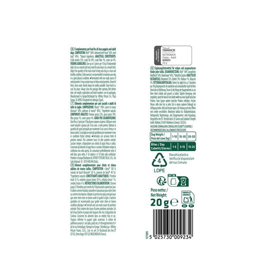 Natural Trainer NutriSnack Manzo 20g - NATURAL TRAINER - 64761888244090