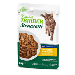 Natural Trainer Cat Straccetti Adult con Pollo e verdure 85g