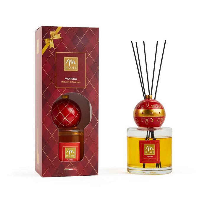 Diffusore di essenza natalizio con sfera, con midollini 500 ml