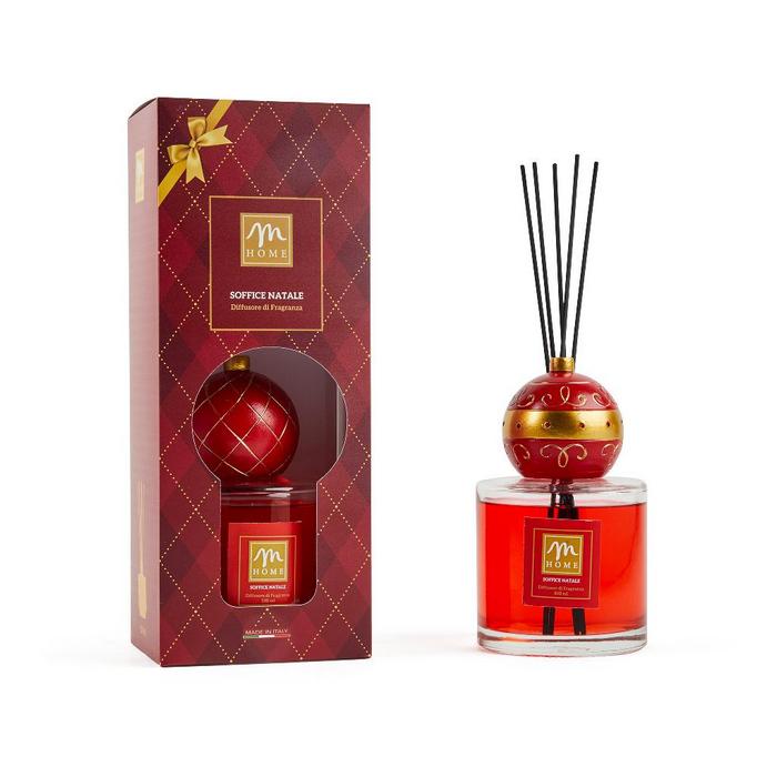 Diffusore di essenza natalizio con sfera, con midollini 500 ml