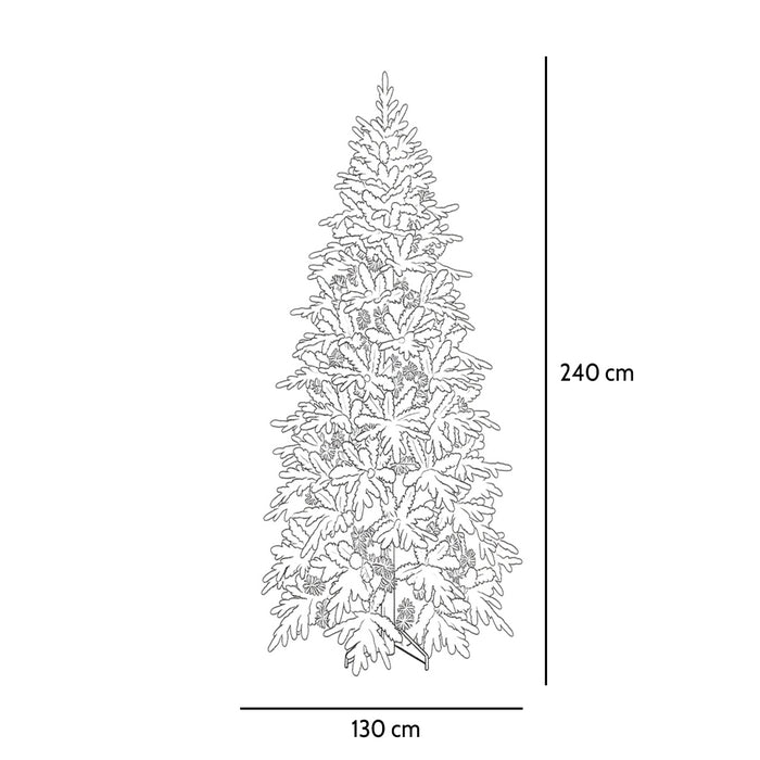 Albero di Natale verde realistico con luci bianco caldo - Big Sky Slim