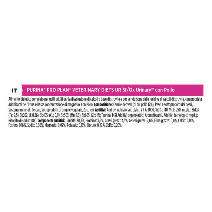 Purina Pro Plan Feline Veterinary Diets UR Urinary con Pollo 10x85g