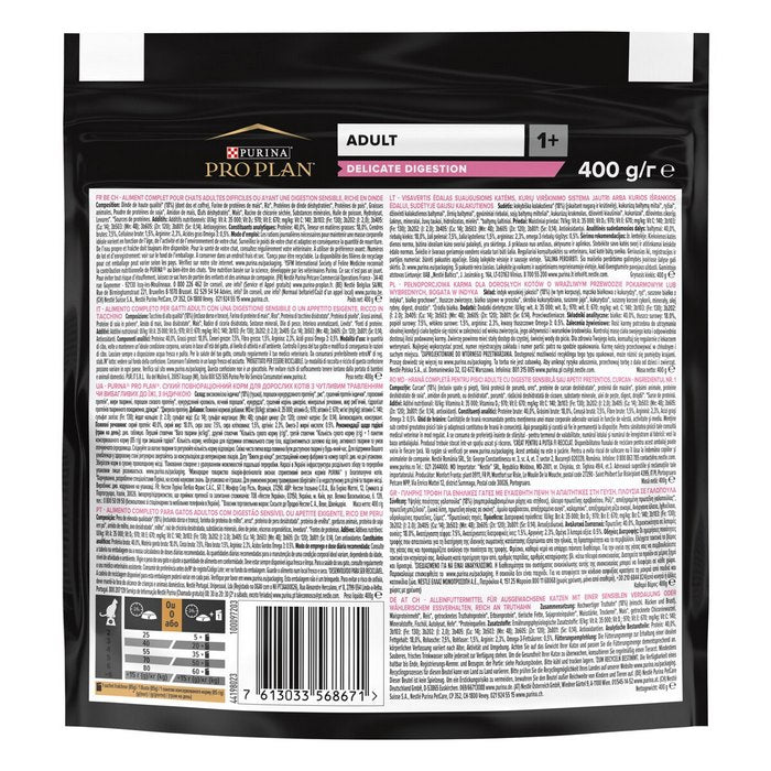 Purina Pro Plan Adult Delicate Digestion ricco in tacchino