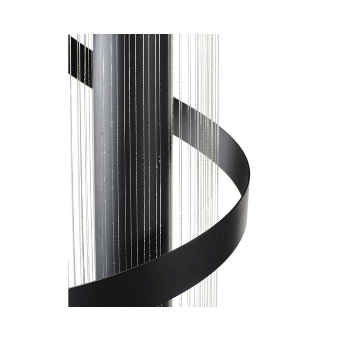 Fontana cilindrica in acciaio con LED per decorazione 112 cm antracite