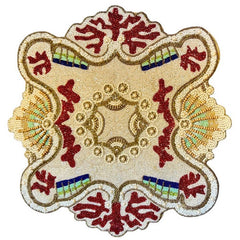 Tovaglietta con perline di vetro colorate 36 cm