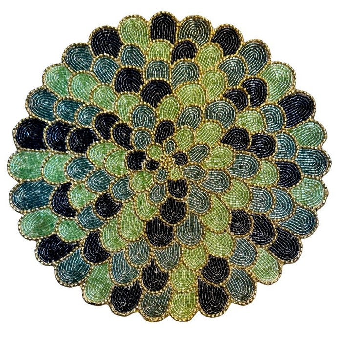 Tovaglietta tonda con perline di vetro colorate ø36 cm - Fantasy