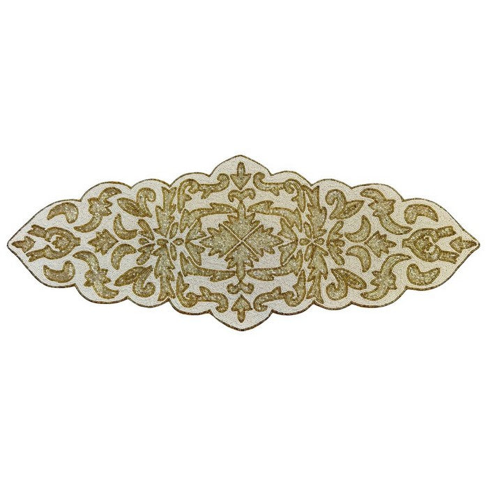 Runner natalizio con perline colorate 30x90 cm - Oro