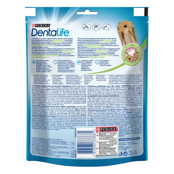 Purina Dentalife Snack per l'igiene orale cane Medium 115g