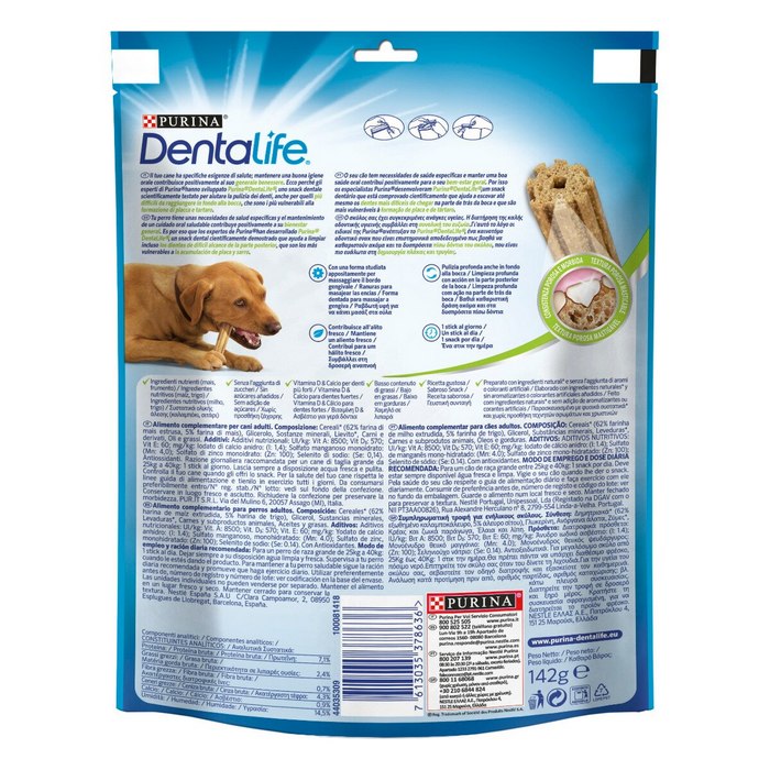 Purina Dentalife Snack per l'igiene orale cane Large 142g