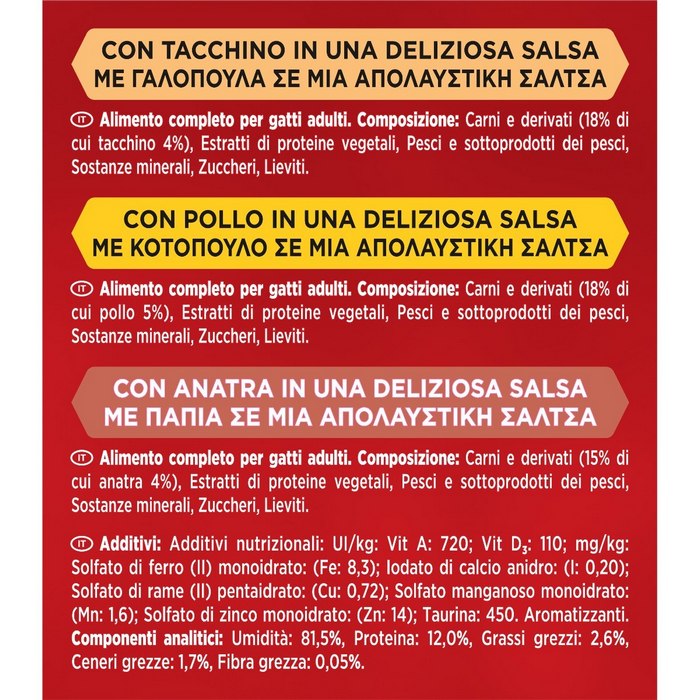 Purina Gourmet Mon Petit Scelta deliziosa con anatra, pollo e tacchino 6x50g - PURINA - 66186297311610
