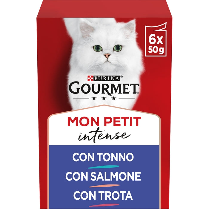 Purina Gourmet Mon Petit Invitanti ricette con tonno, salmone e trota 6x50g