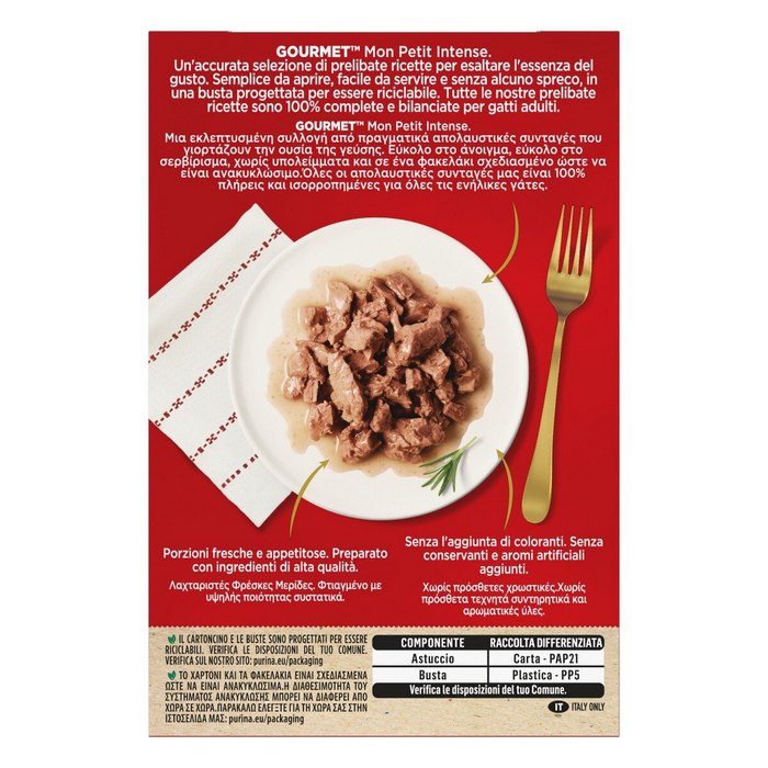 Purina Gourmet Mon Petit Invitanti ricette con tonno, salmone e trota 6x50g