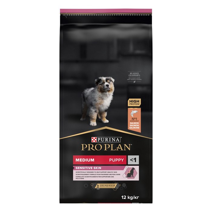 Purina Pro Plan Medium Puppy Sensitive Skin ricco in salmone