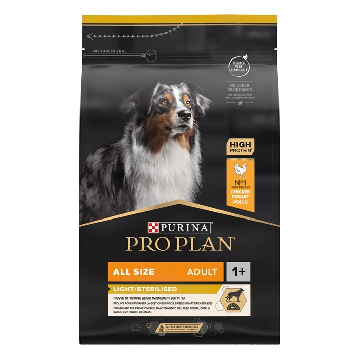 Purina Pro Plan All Size Adult Light Sterilised ricco in pollo