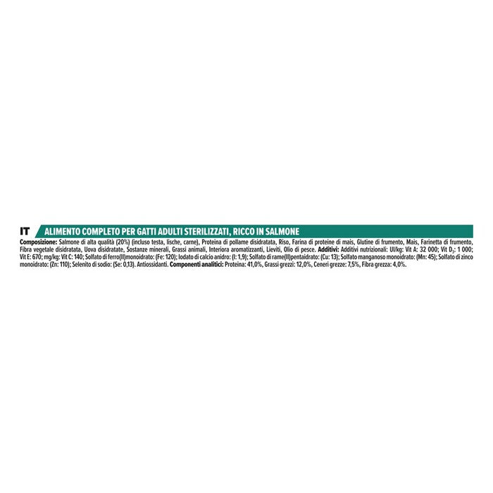 Purina Pro Plan Adult Sterilised Renal Plus ricco in salmone