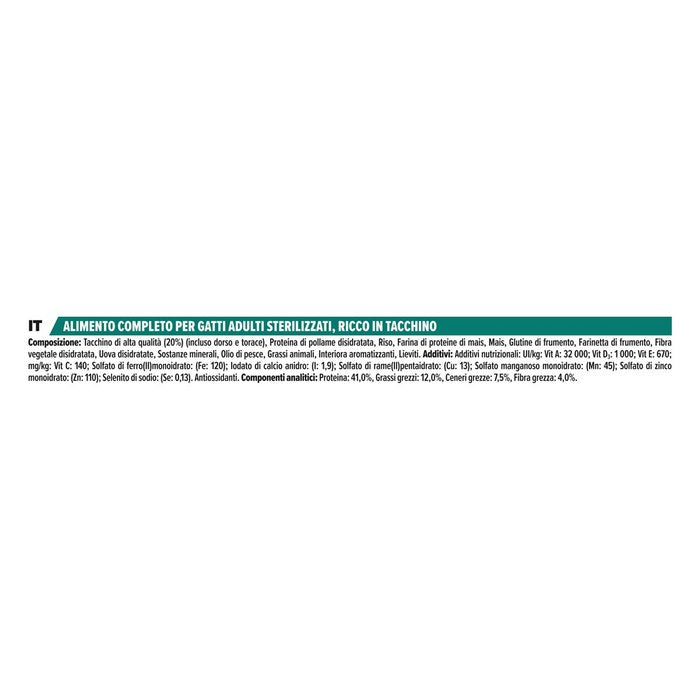 Purina Pro Plan Adult Sterilised Renal Plus ricco in tacchino