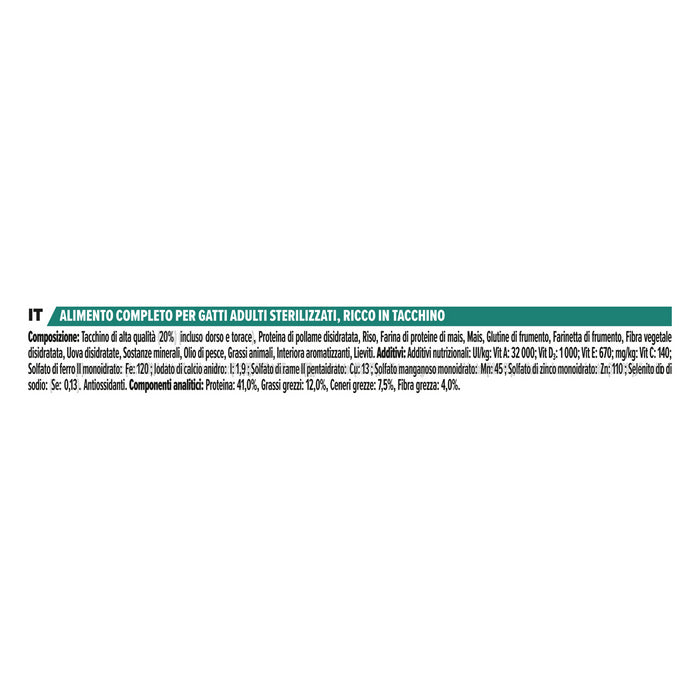 Purina Pro Plan Adult Sterilised Renal Plus ricco in tacchino