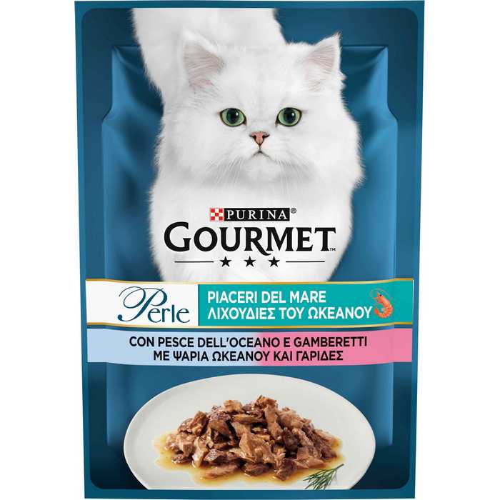 Purina Gourmet Perle Duetti con pesce e gamberetti 85g