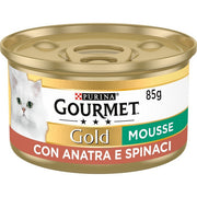 Purina Gourmet Gold Mousse con anatra e spinaci 85g