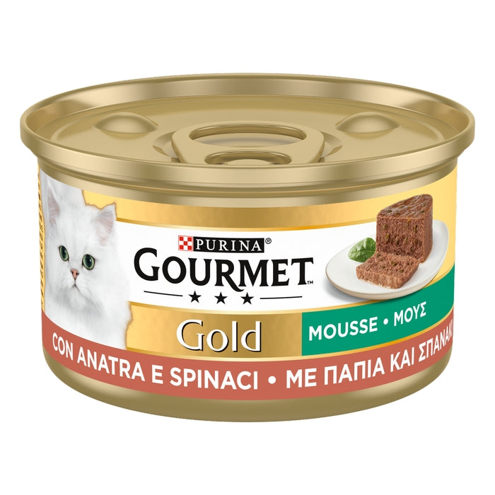 Purina Gourmet Gold Mousse con anatra e spinaci 85g